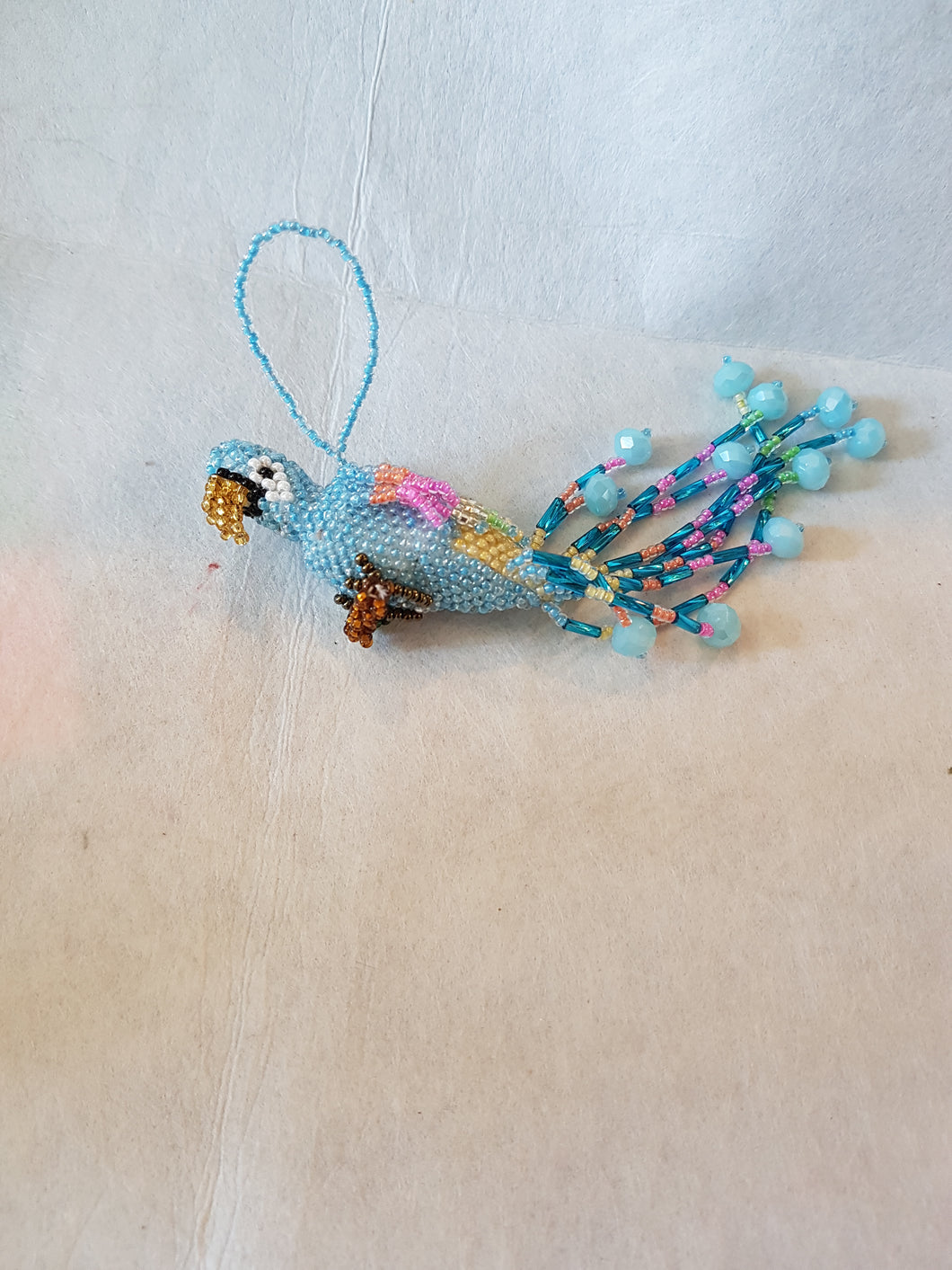 Beaded Parrot Decor