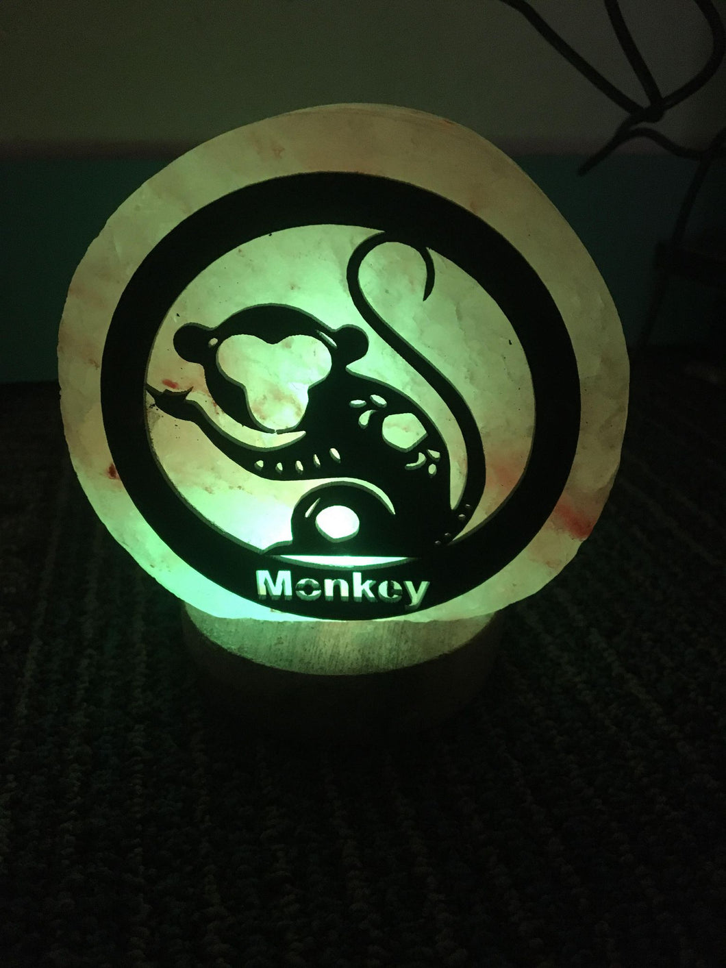 Himalayan Salt Lamp-Monkey-Color Changing