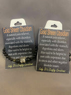 Gold Sheen Obsidian Bracelet