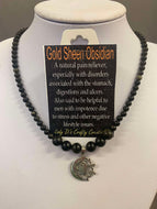 Gold Sheen Obsidian Necklace