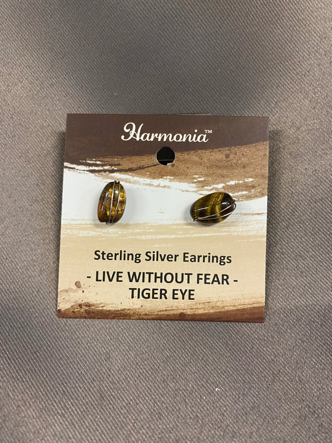 Tiger Eye Stud Earrings
