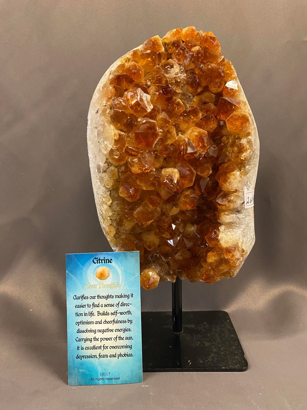 Citrine Cluster on stand