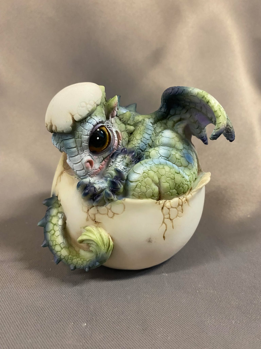 Baby Dragon Hatching Out Of Egg Statue