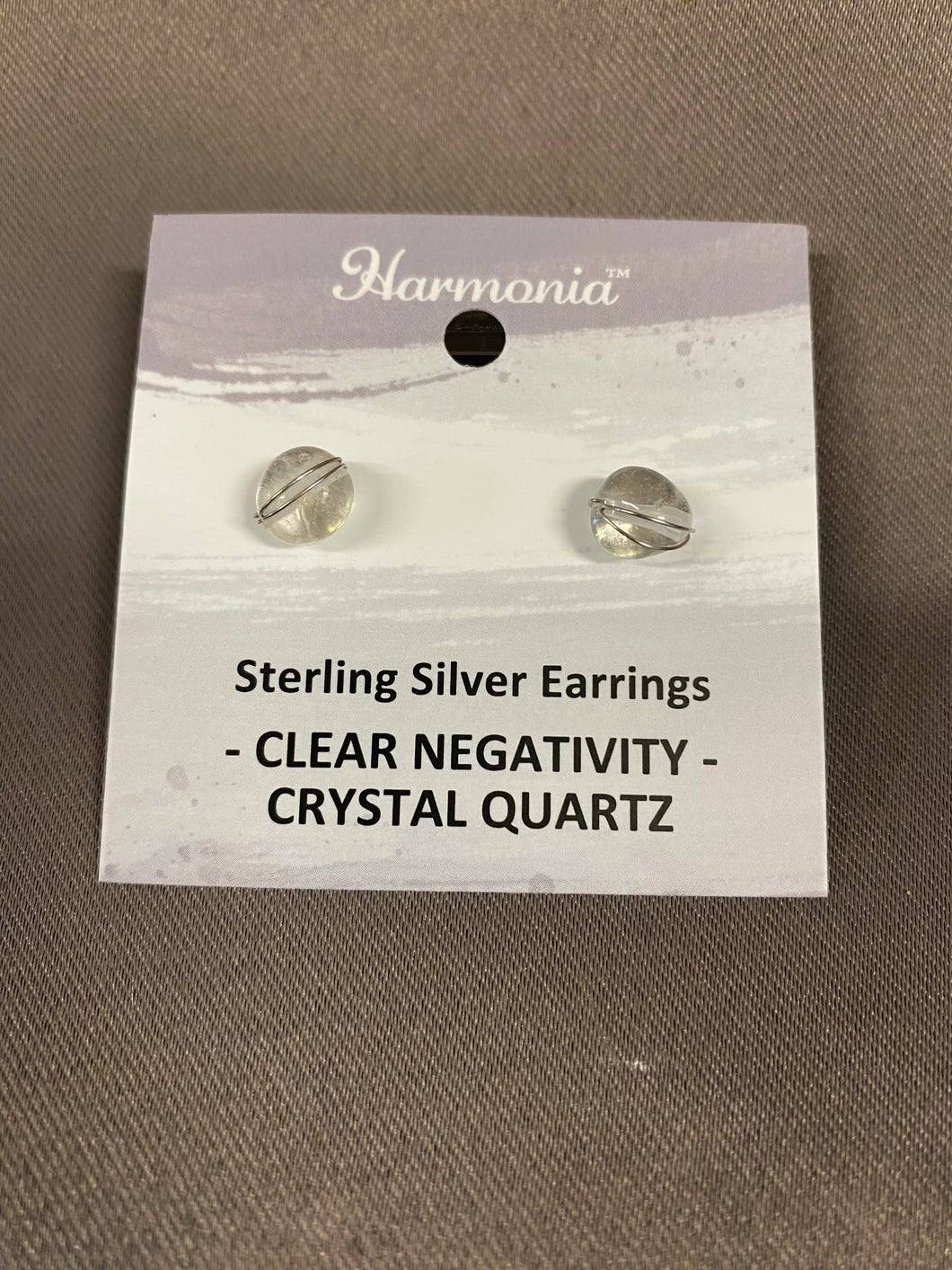Clear Quartz Stud Earrings