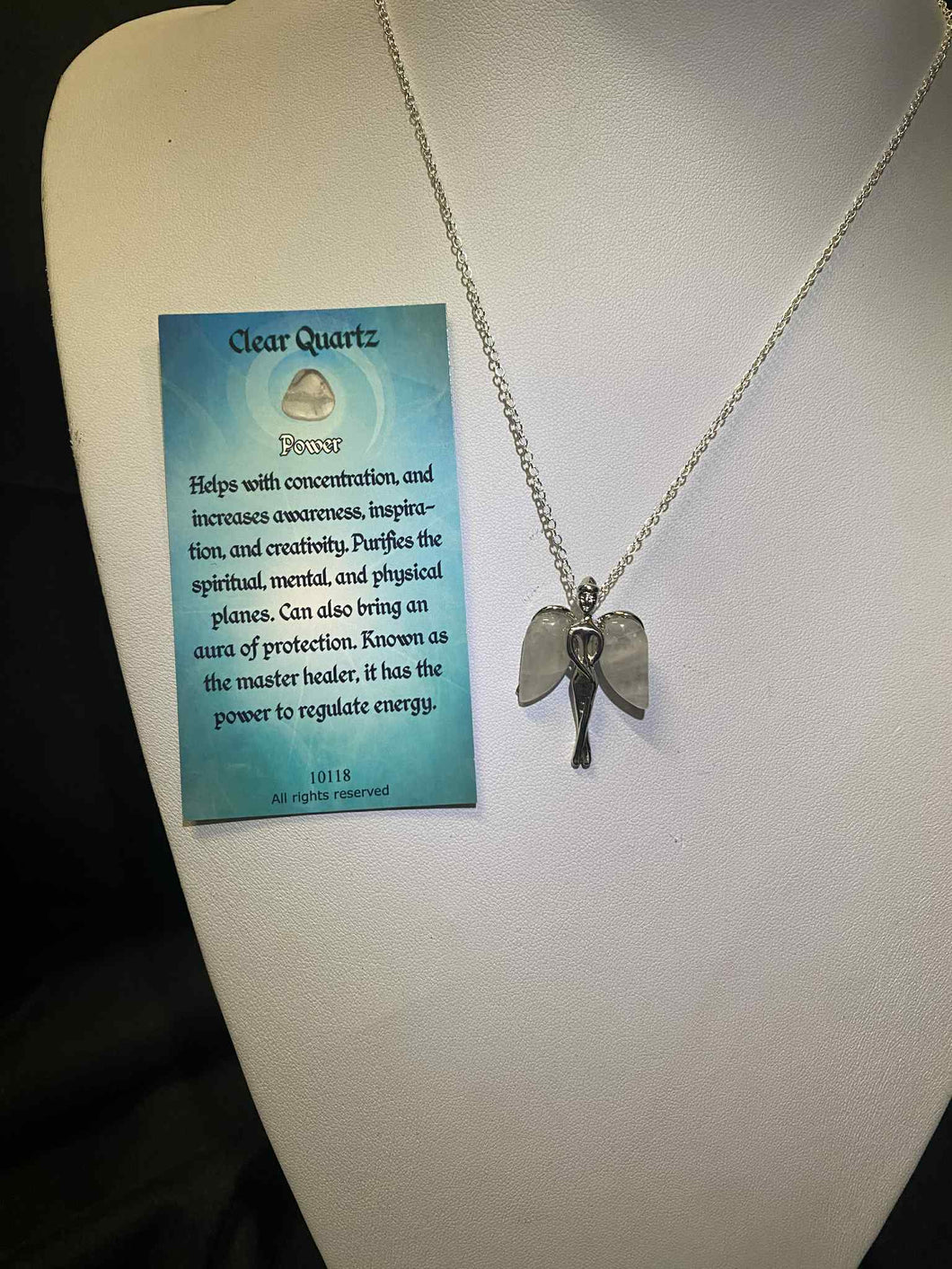 Clear Quartz Angel Necklace