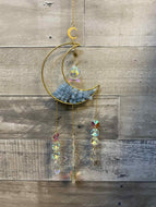 Aquamarine Crescent Moon Suncatcher