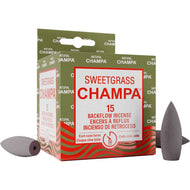 Natural Champa Backflow Cones – Sweetgrass