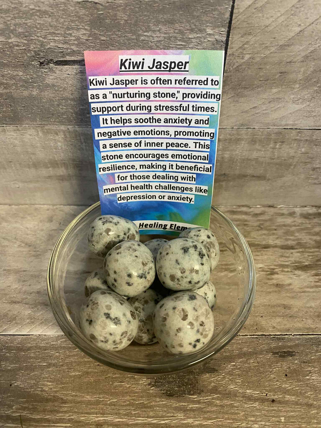 Kiwi Jasper Tumbled Stones