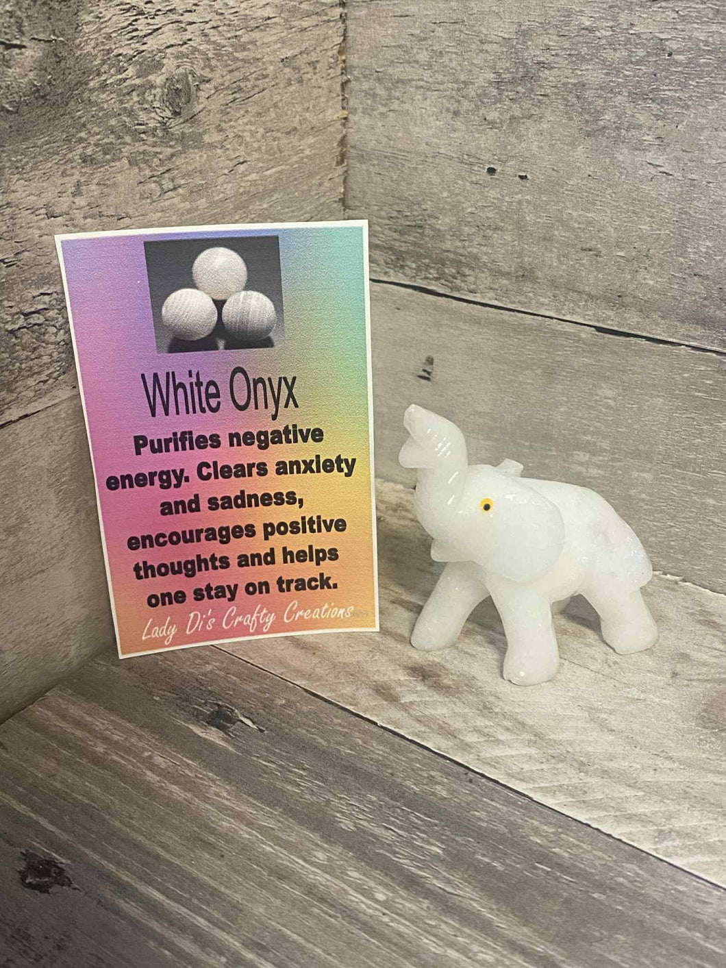 White Onyx Elephant