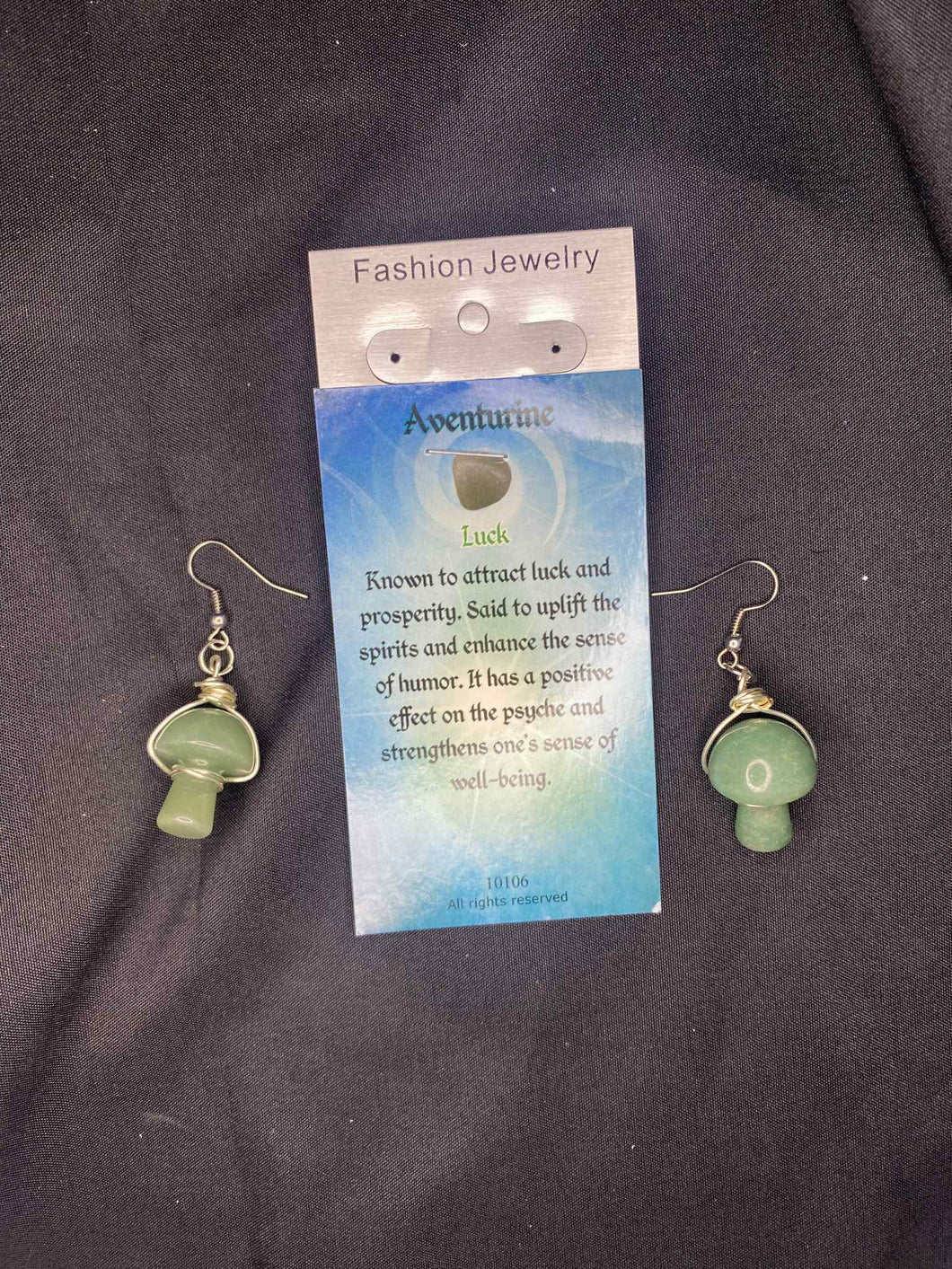 Aventurine Mushroom Earrings