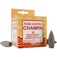 Natural Champa Backflow Cones – Frankincense & Myrrh