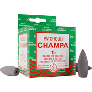 Natural Champa Backflow Cones – Patchouli