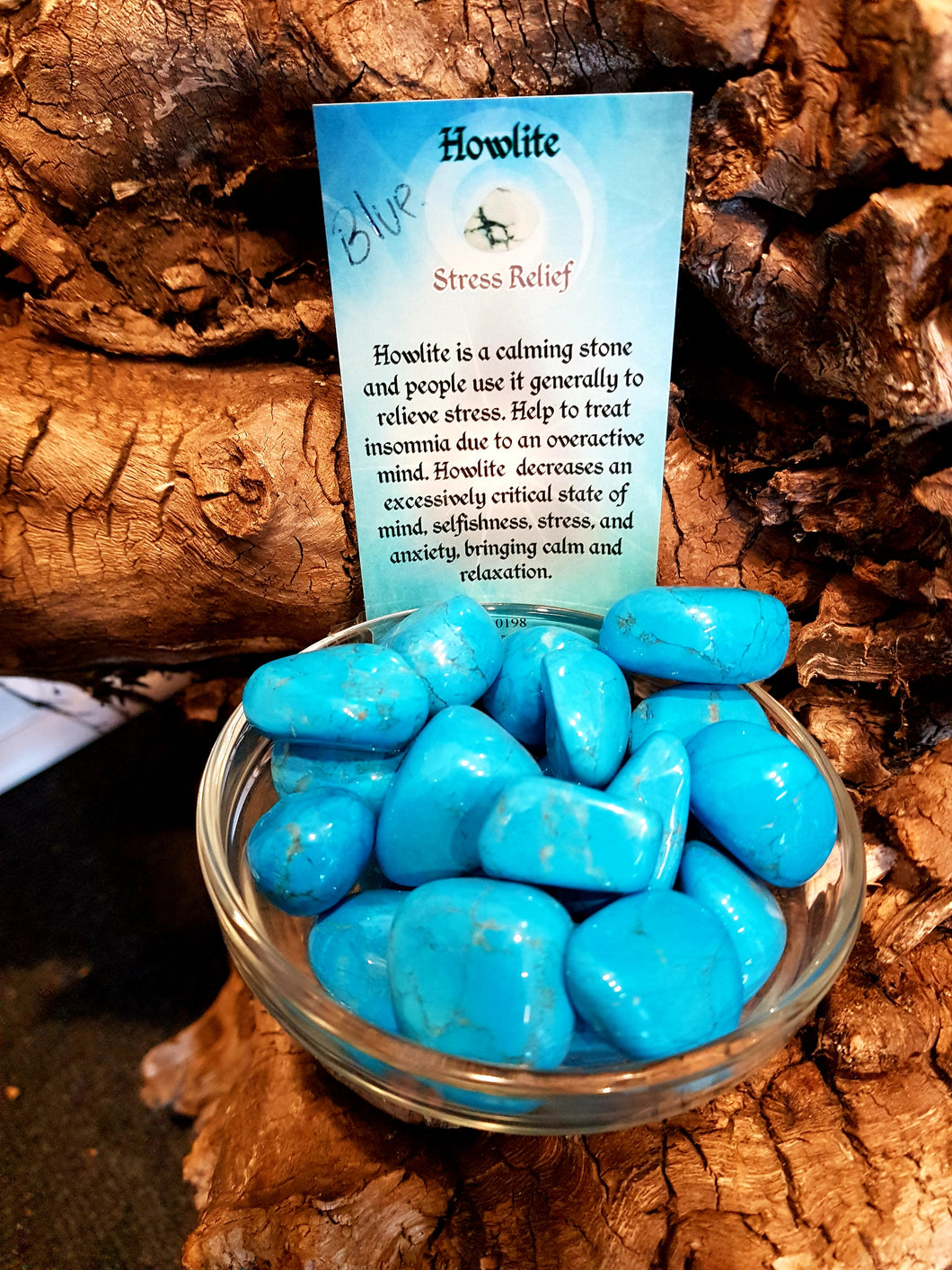 Dyed Blue Howlite Tumbled Stones