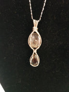 Smoky Quartz and Rutilated Quartz Necklace