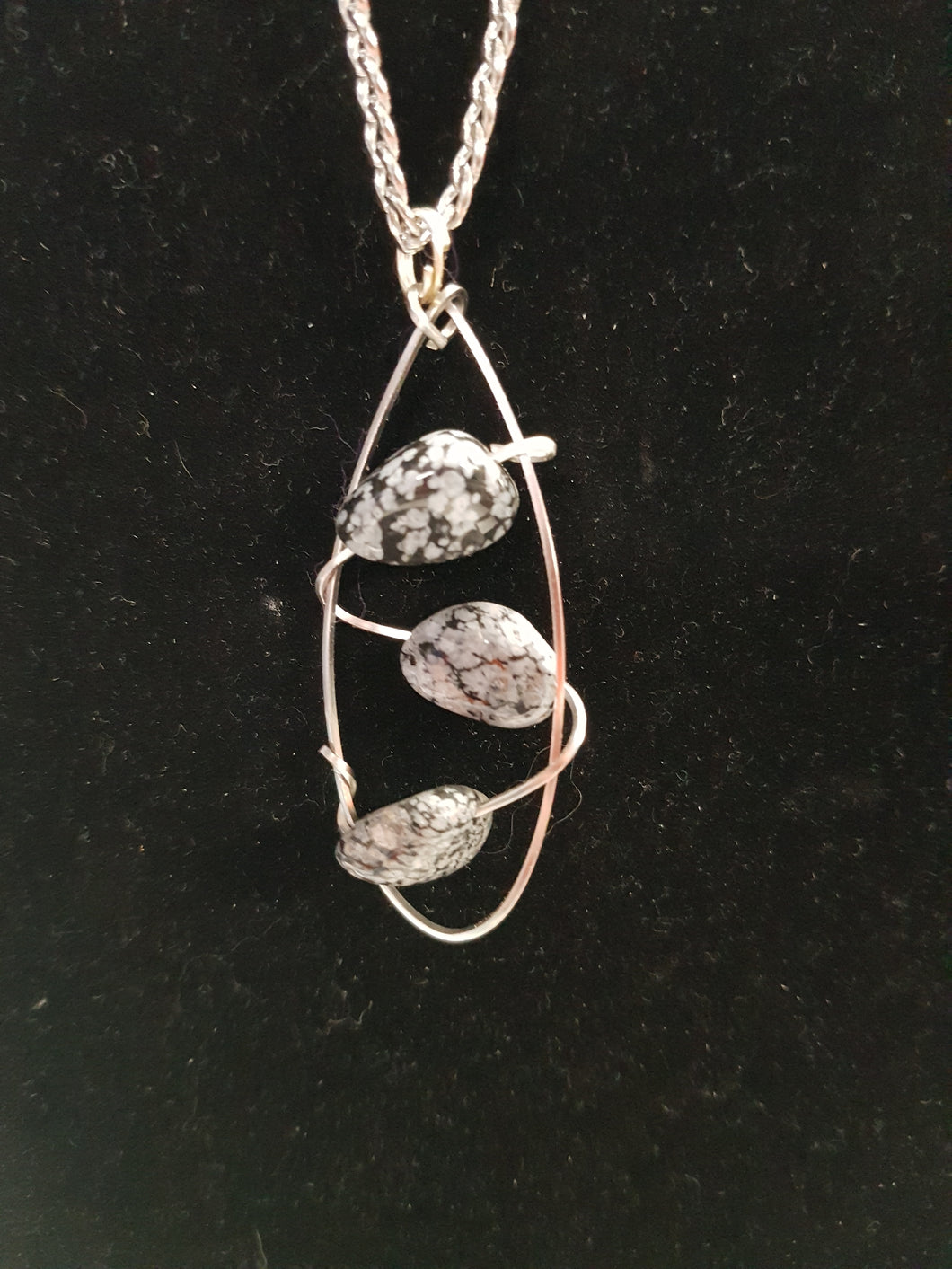 Snowflake Obsidian Necklace