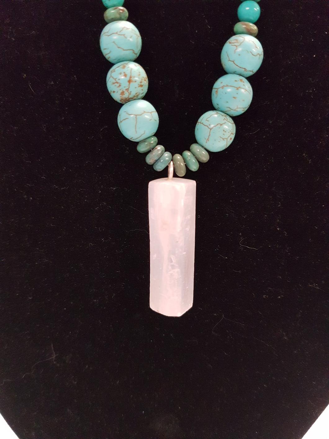 Turquoise and Selenite Necklace