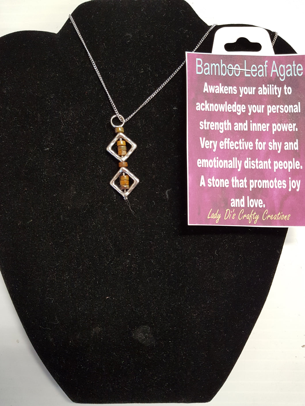 Bamboo Leaf Agate Necklace