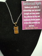 Bamboo Leaf Agate Necklace