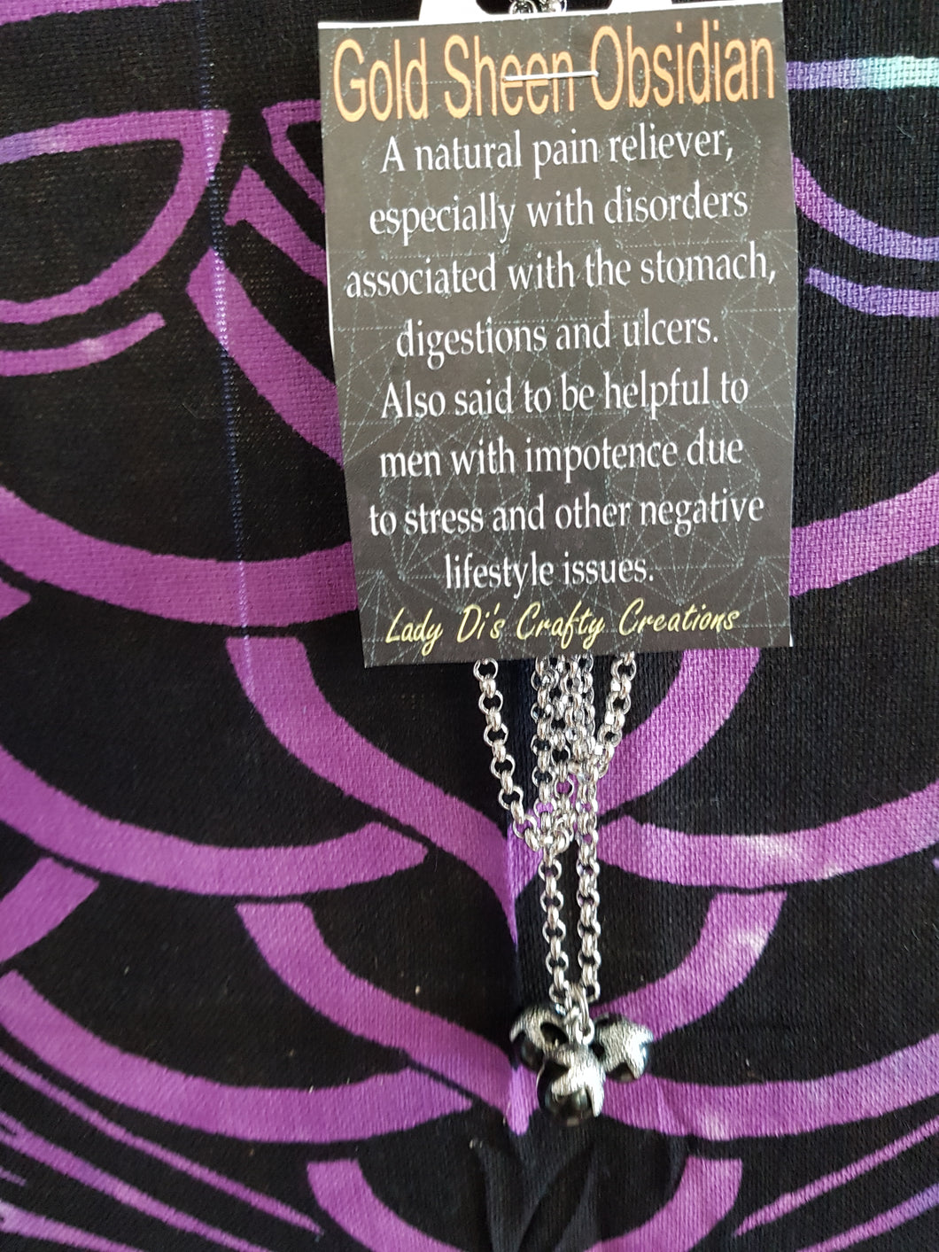 Gold Sheen Obsidian Necklace