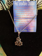 Red Snowflake Obsidian Necklace