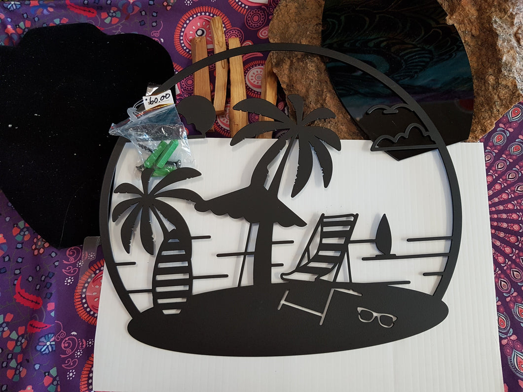 Beach Metal Sign