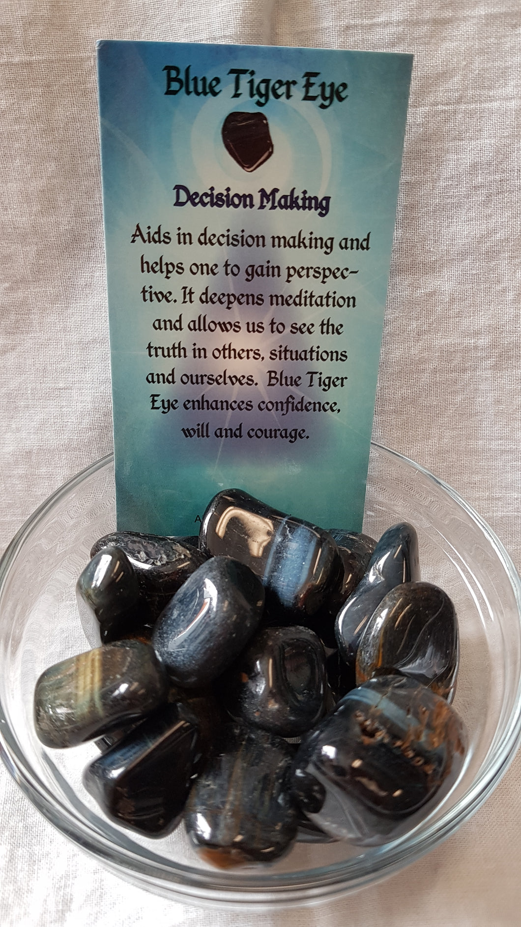 Blue Tiger Eye Tumbled Stones