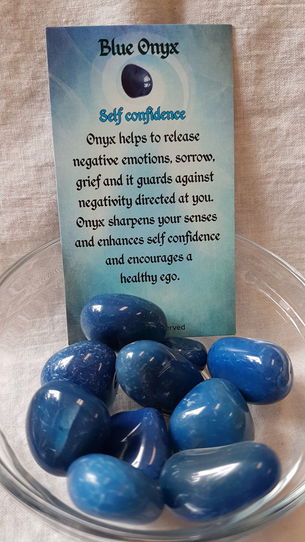 Blue Onyx Tumbled Stones