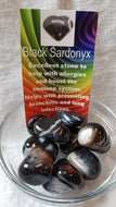 Black Sardonyx Tumbled Stones