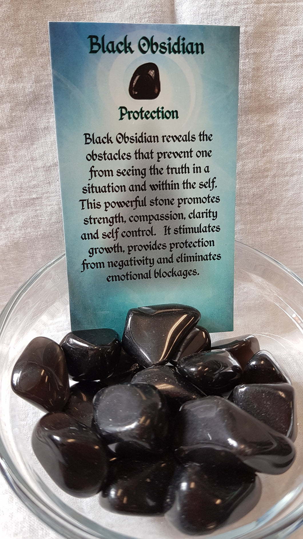 Black Obsidian Tumbled Stones