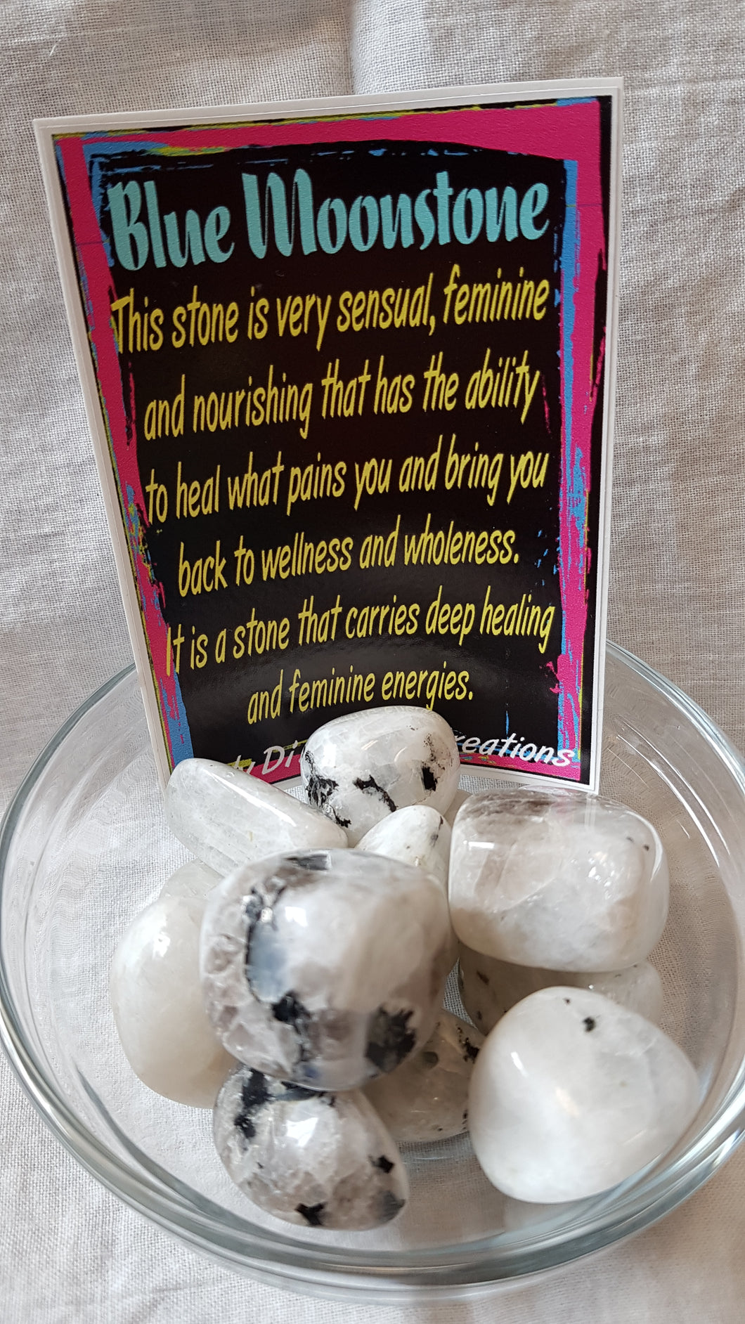 Blue Moonstone Tumbled Stones