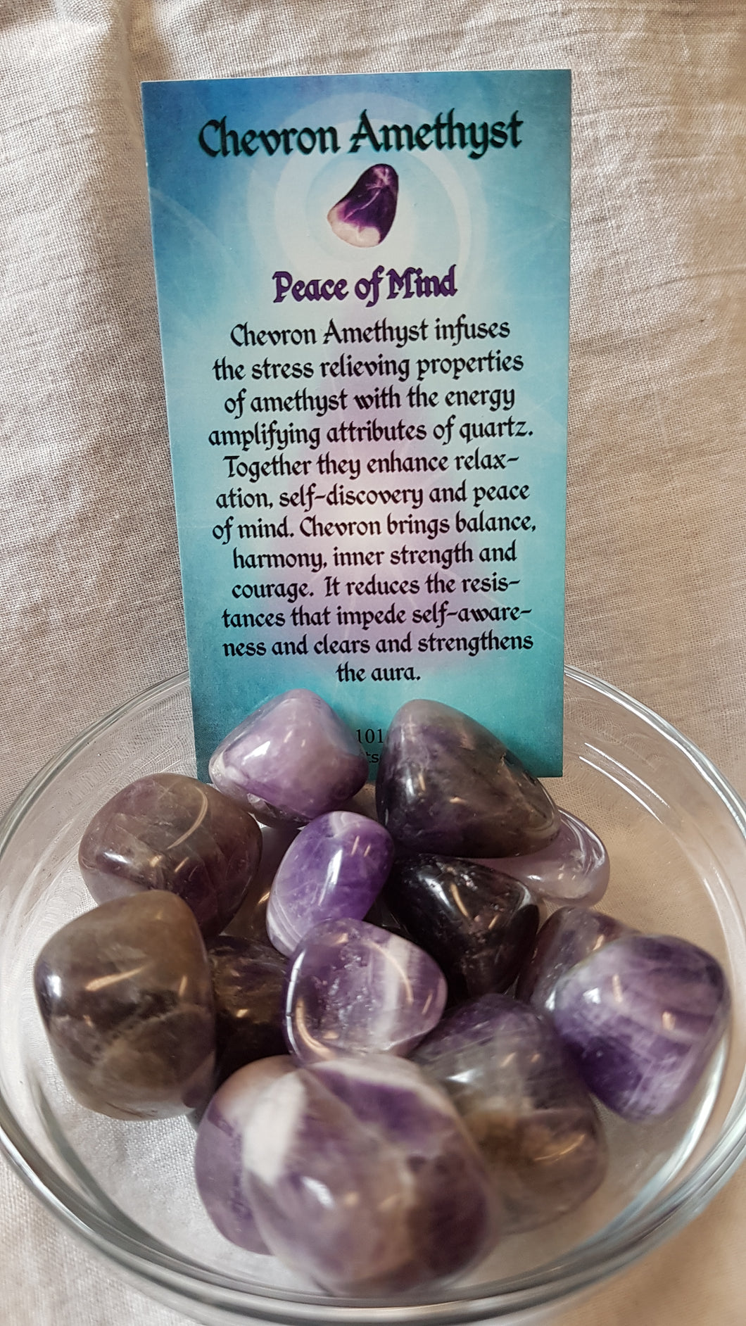 Chevron Amethyst Tumbled Stones