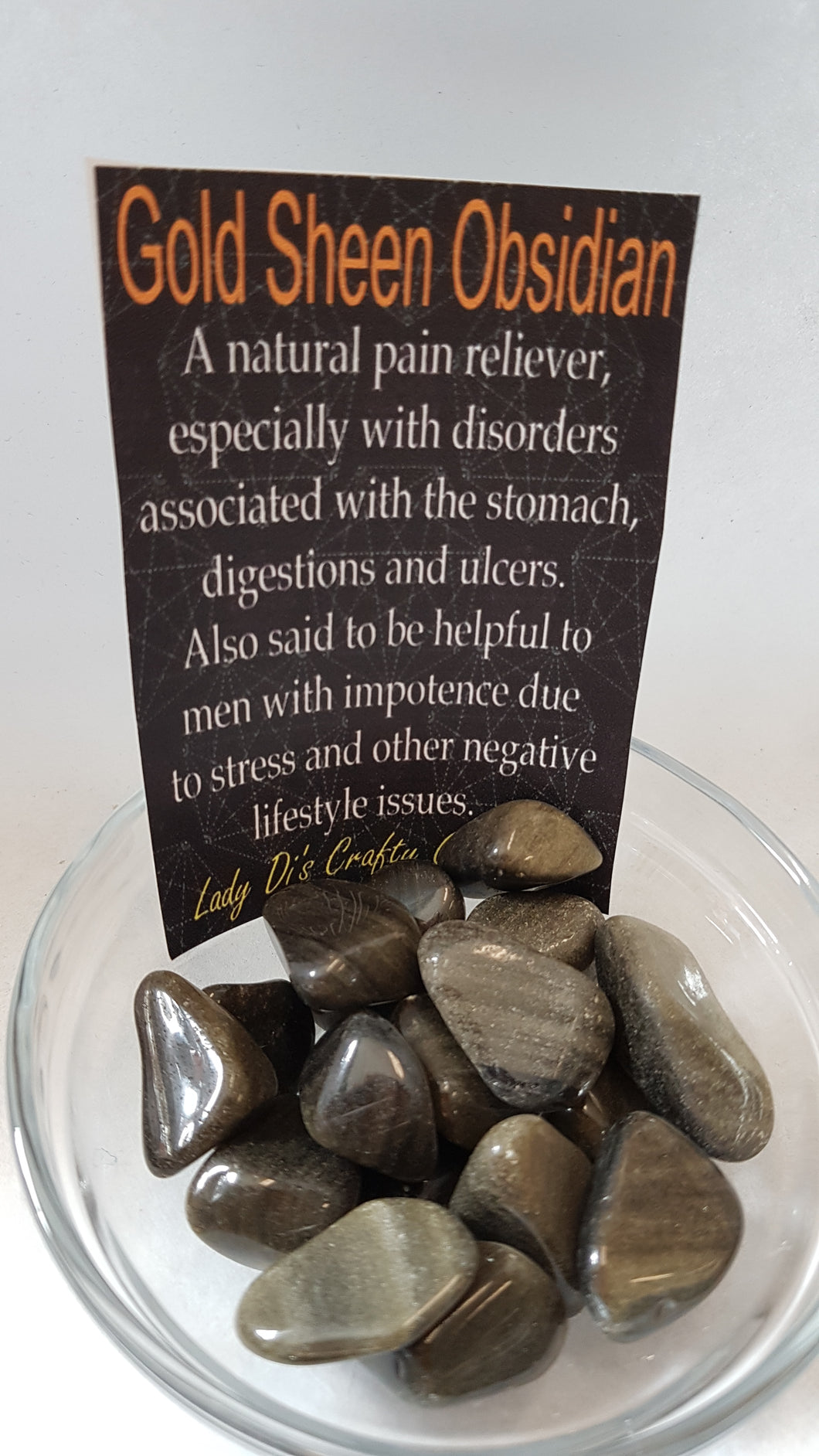 Gold Sheen Obsidian Tumbled Stones
