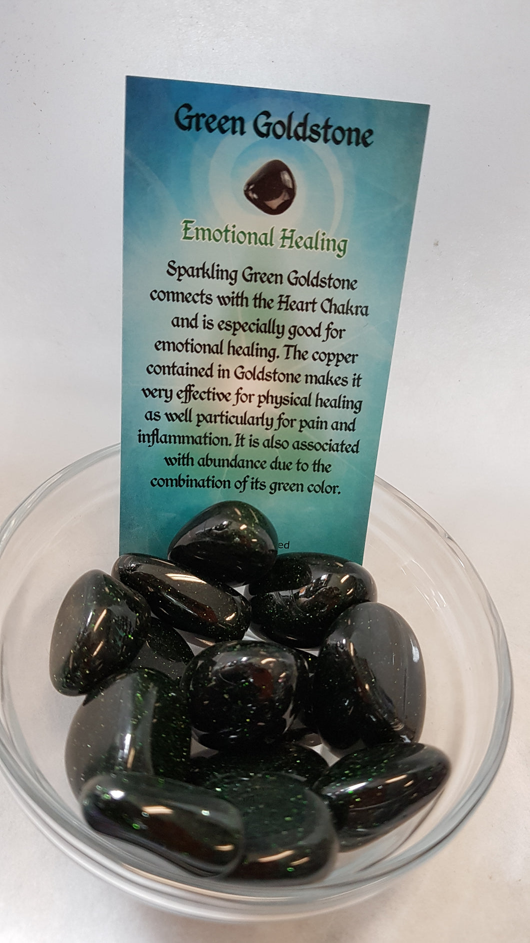 Green Goldstone Tumbled Stones