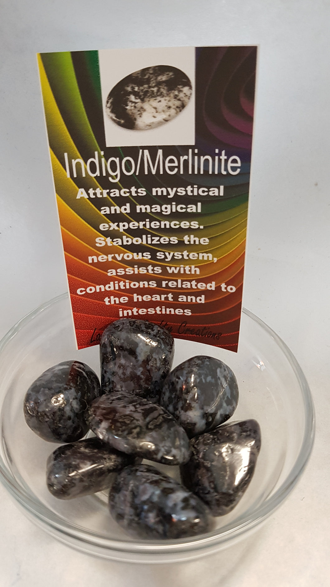 Indigo/Merlinite Tumbled Stones