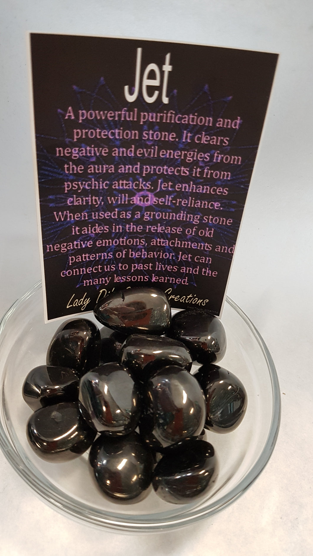 Jet Tumbled Stones