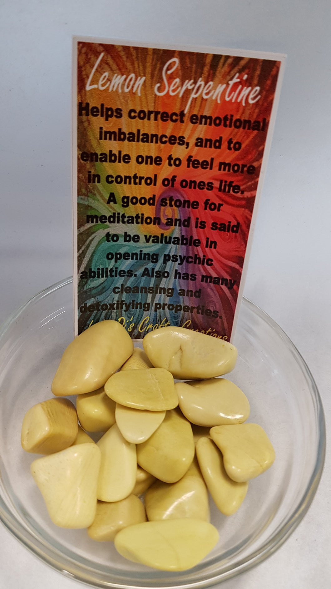 Lemon Serpentine Tumbled Stones