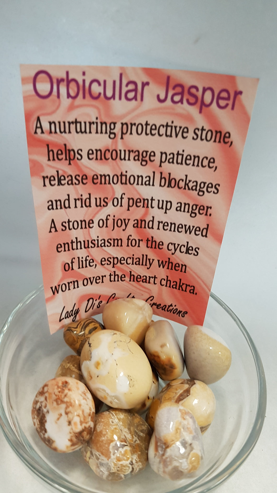 Orbicular Jasper Tumbled Stones