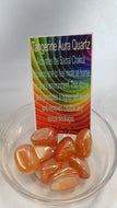 Tangerine Aura Quartz Tumbled Stones