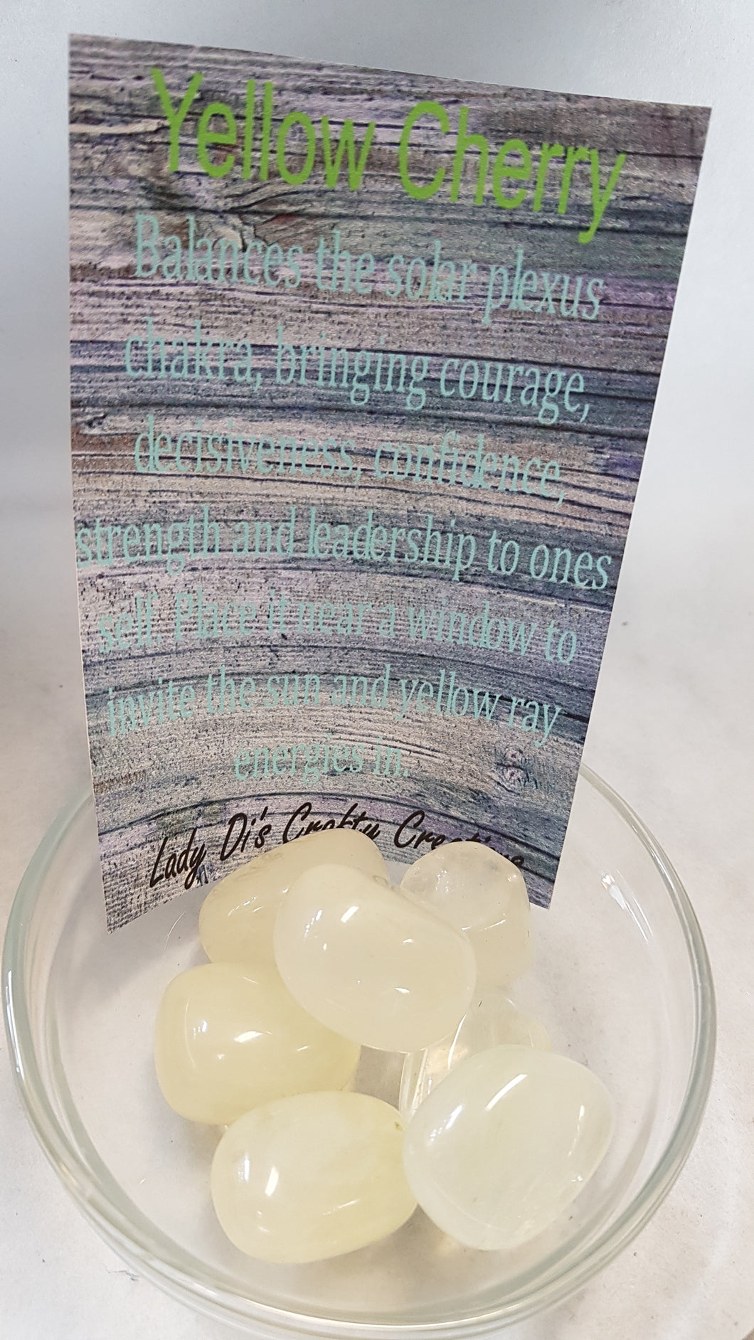Yellow Cherry Tumbled Stone
