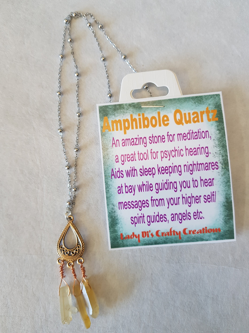 Amphibole Quartz Necklace