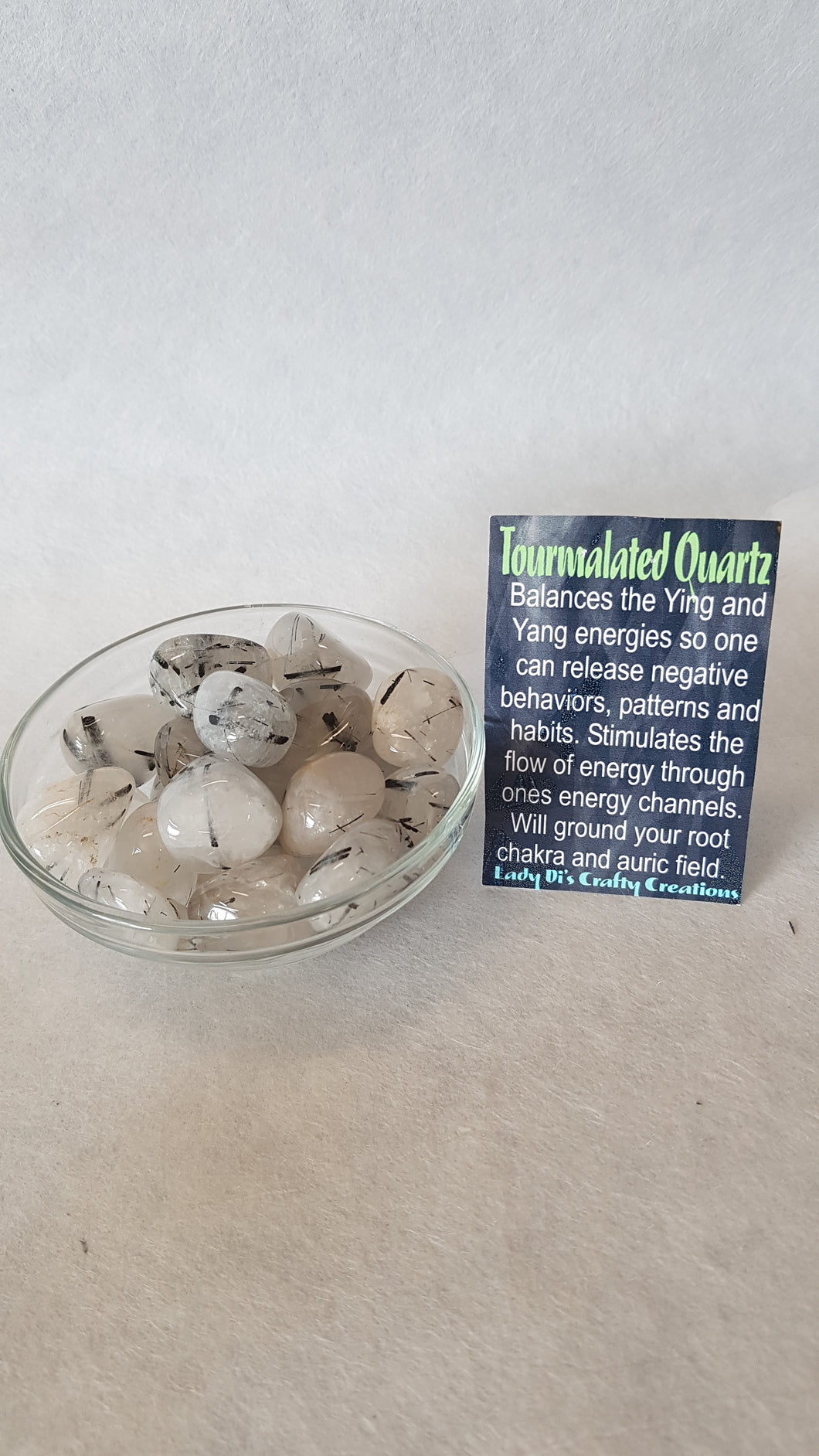 Tourmalinated Quartz Tumbled Stones