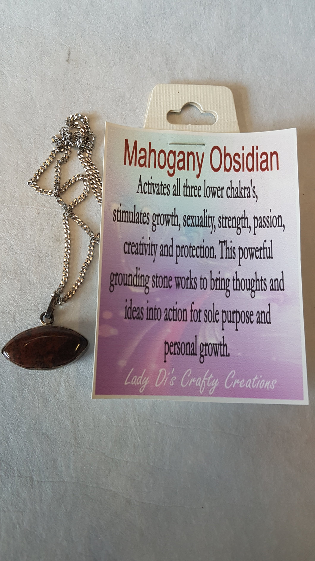 Mahogany Obsidian Necklace