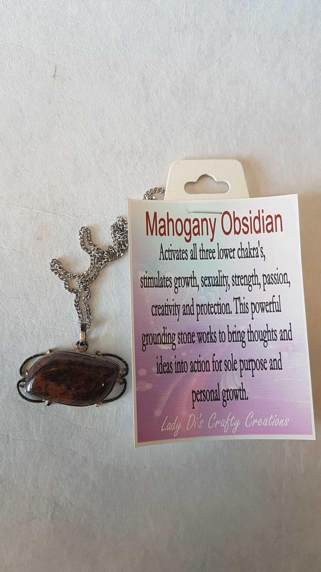 Mahogany Obsidian Necklace