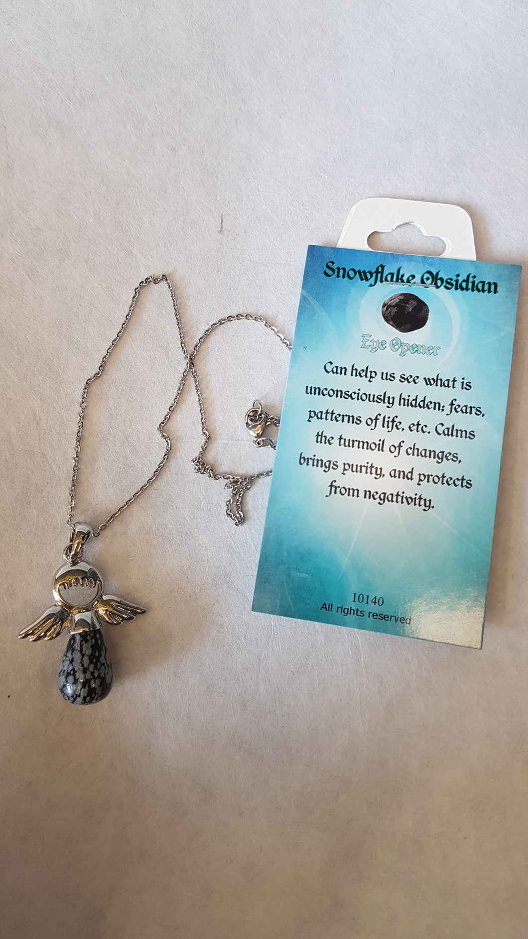 Snowflake Obsidian Necklace