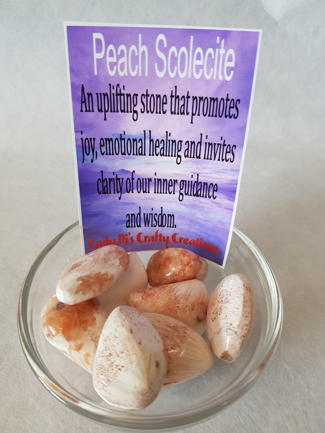 Peach Scolecite Tumbled Stones
