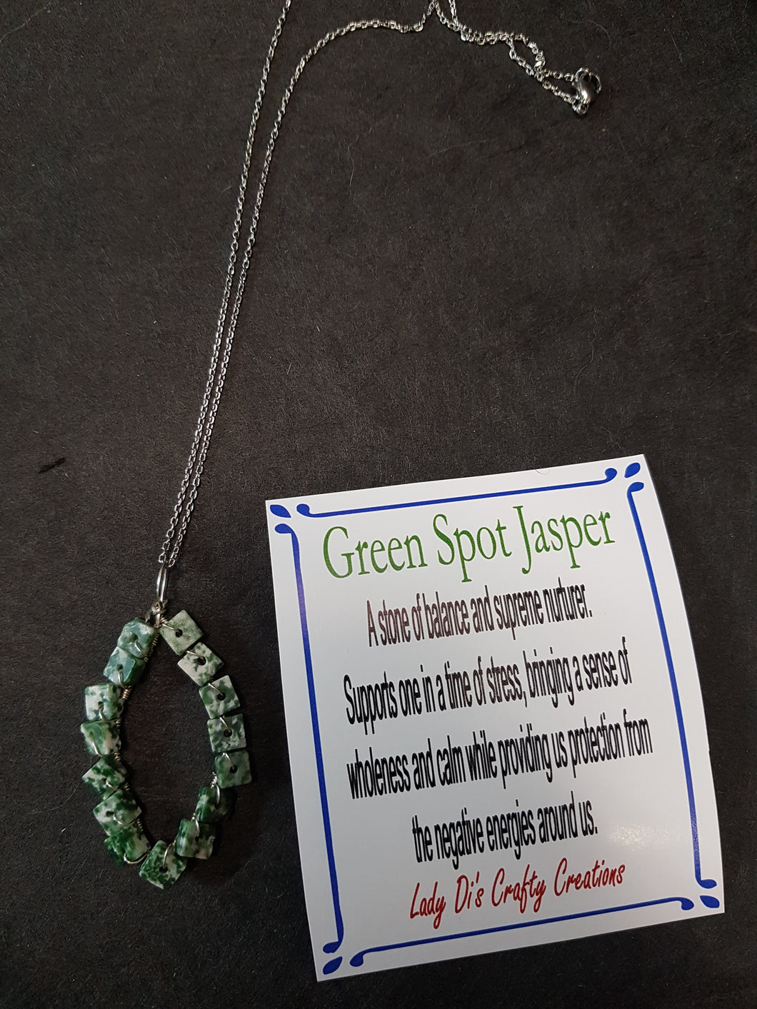 Green Spot Jasper Necklace