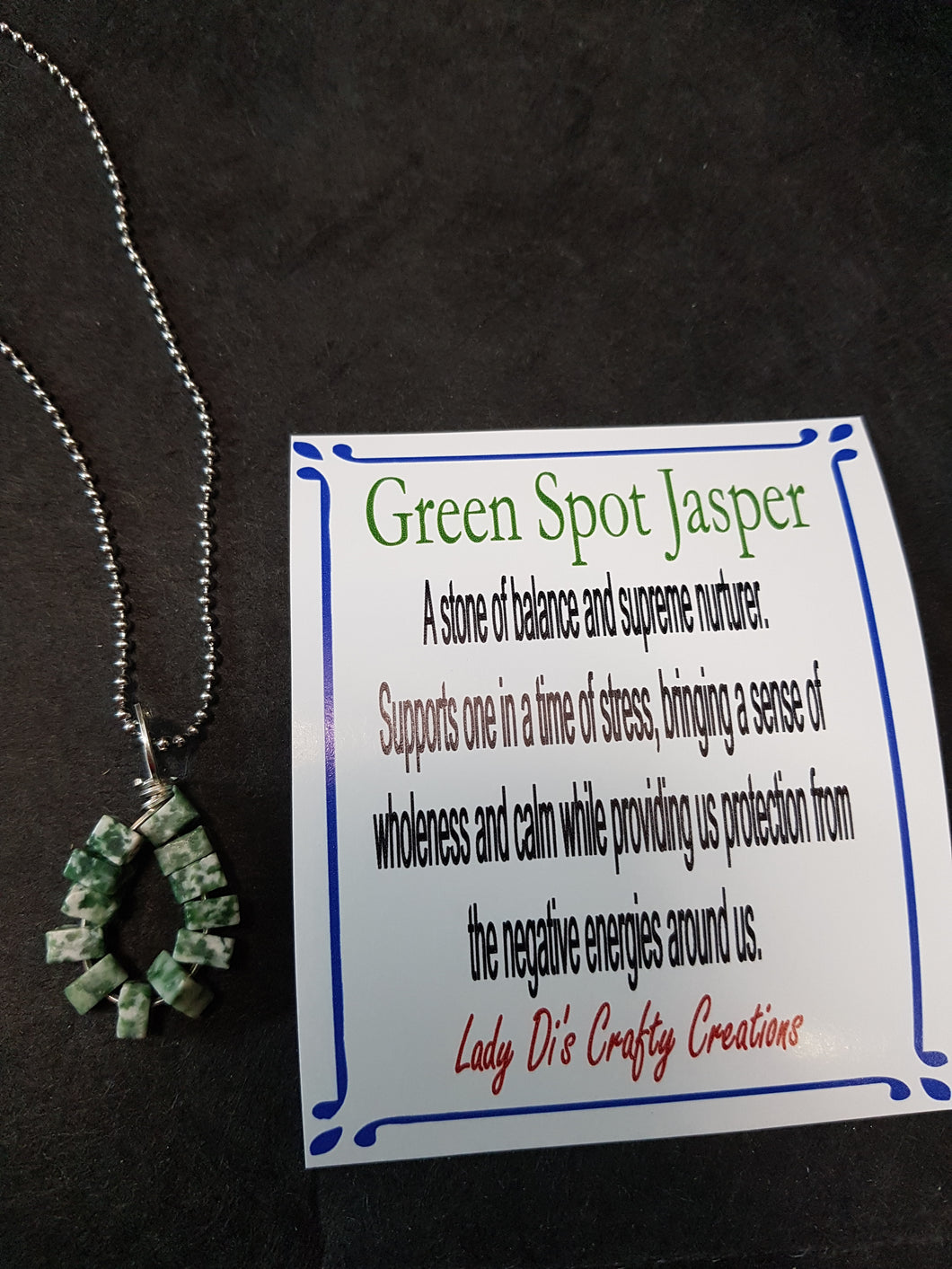 Green Spot Jasper Necklace