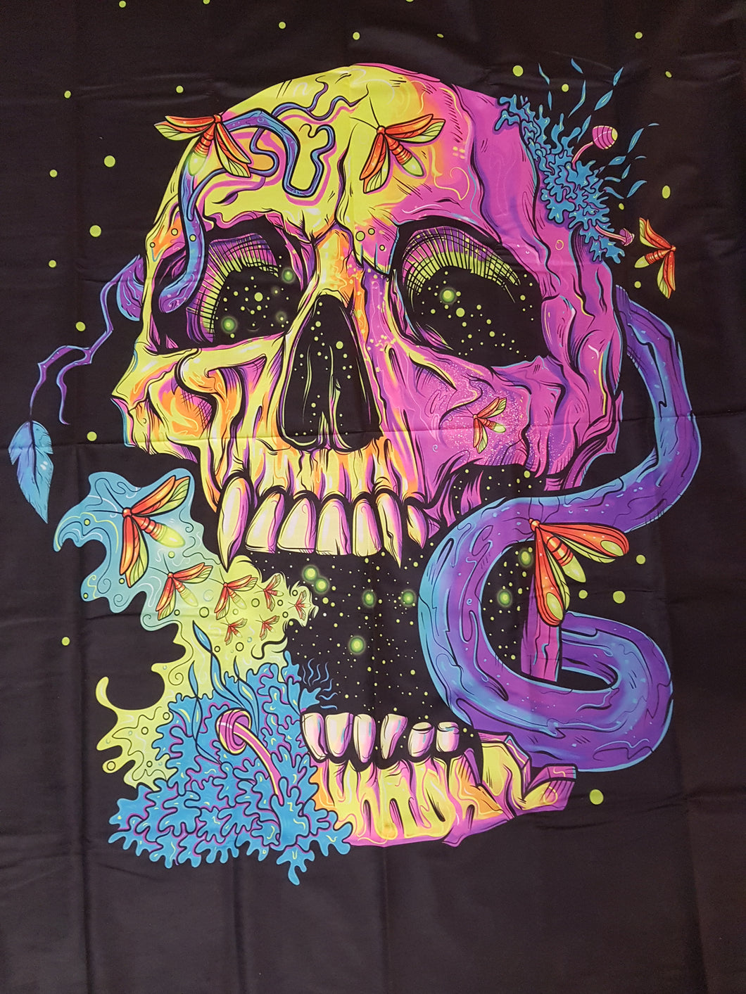 Colorful Skull Tapestry